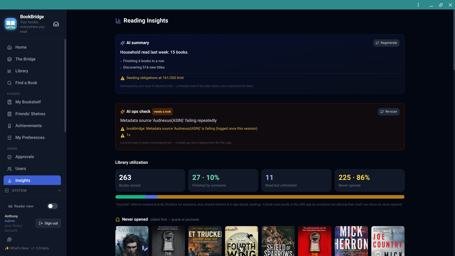 Insights with AI summary